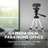 Cámara Web Cam Full HD 1080p USB 360 Micrófono Tripode 110Cm Color Plateado