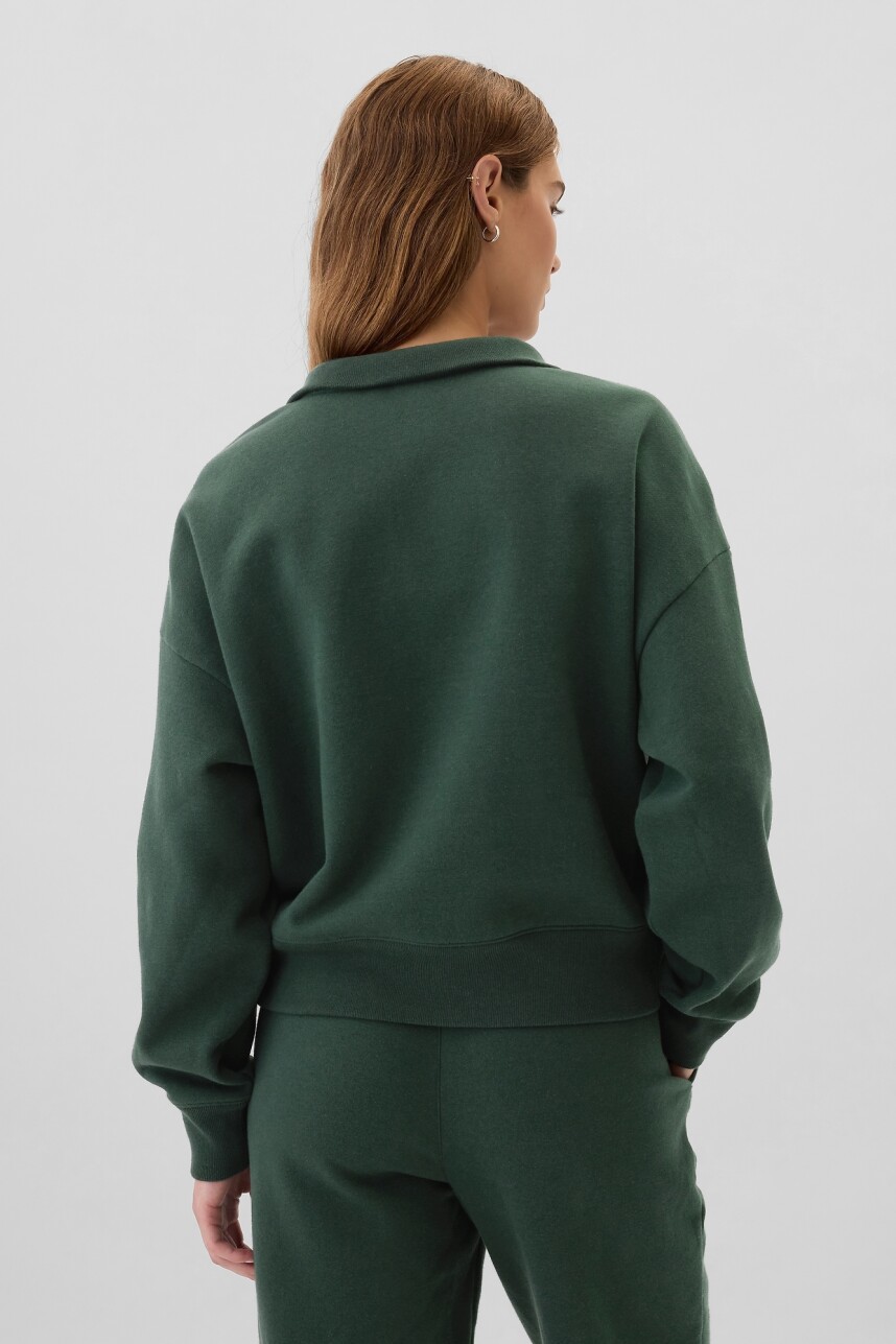 Buzo Deportivo Logo Gap Medio Cierre Mujer Essex Green 702