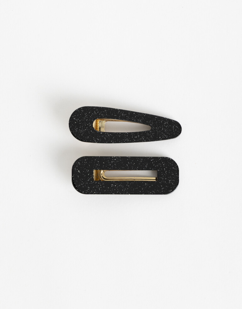 Horquillas con Accesorios Glitter Set De Horquillas - Combinacion Bicolor