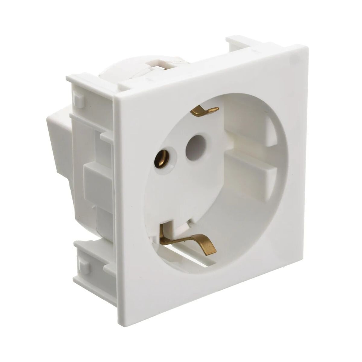 Modulo Toma Corriente Schuko Blanco Reggio 