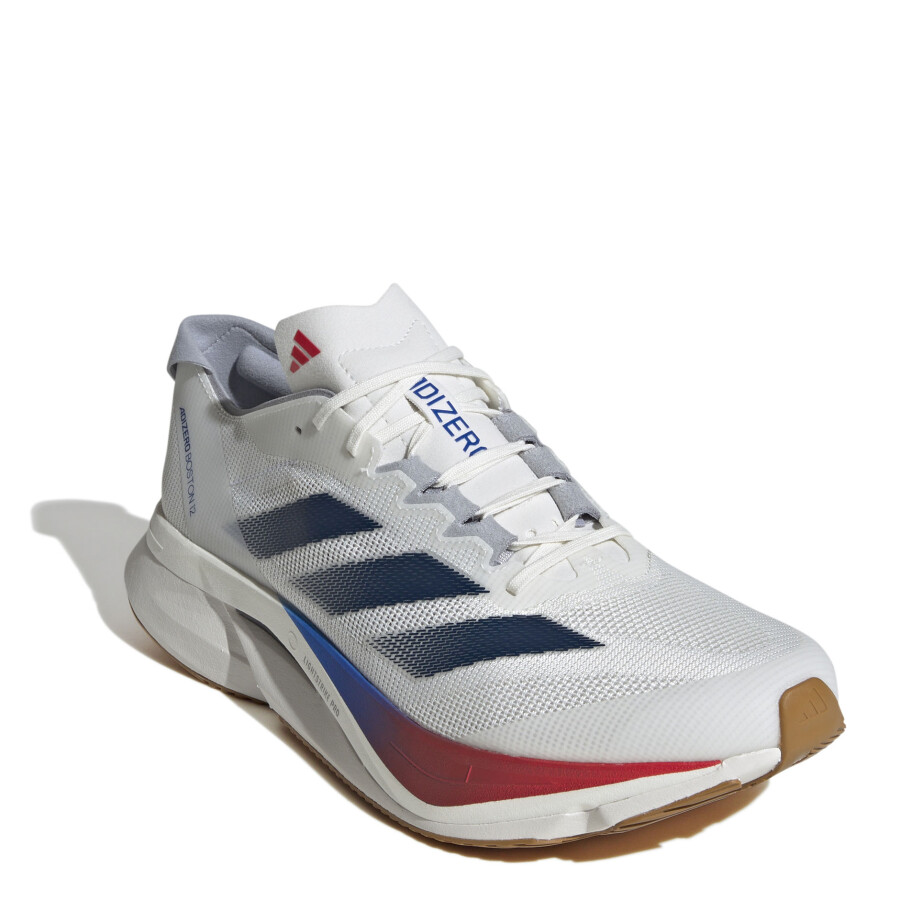 Championes de Hombre Adidas Adizero Boston 12 M Blanco - Azul - Rojo