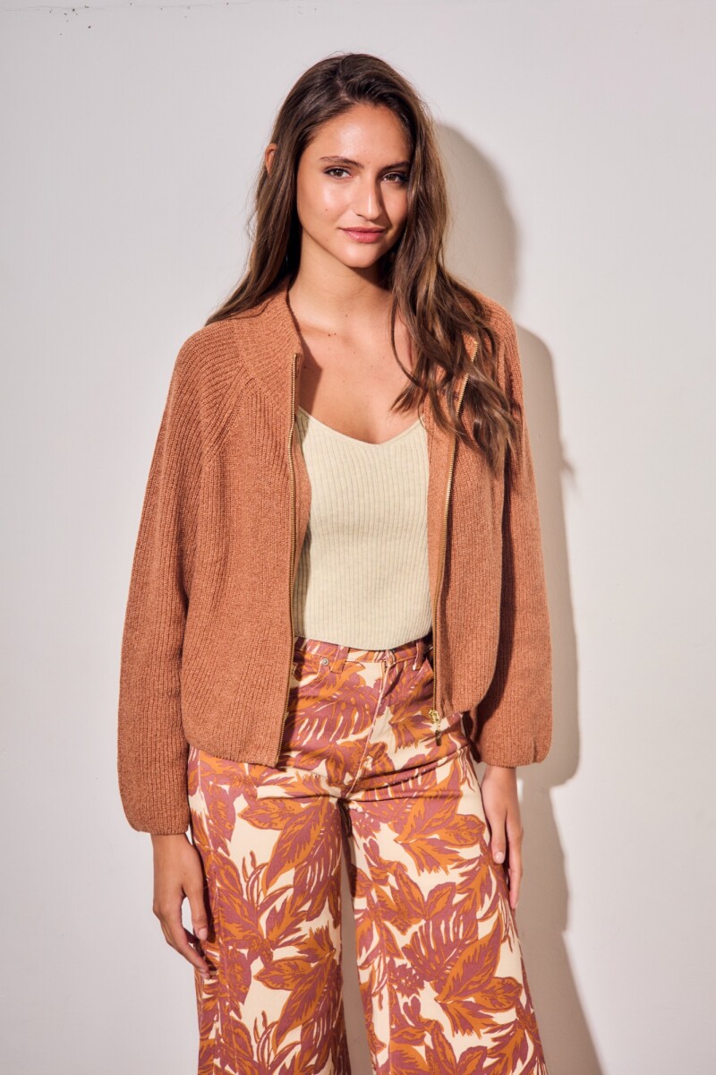 Cardigan Cierre - Mocha 