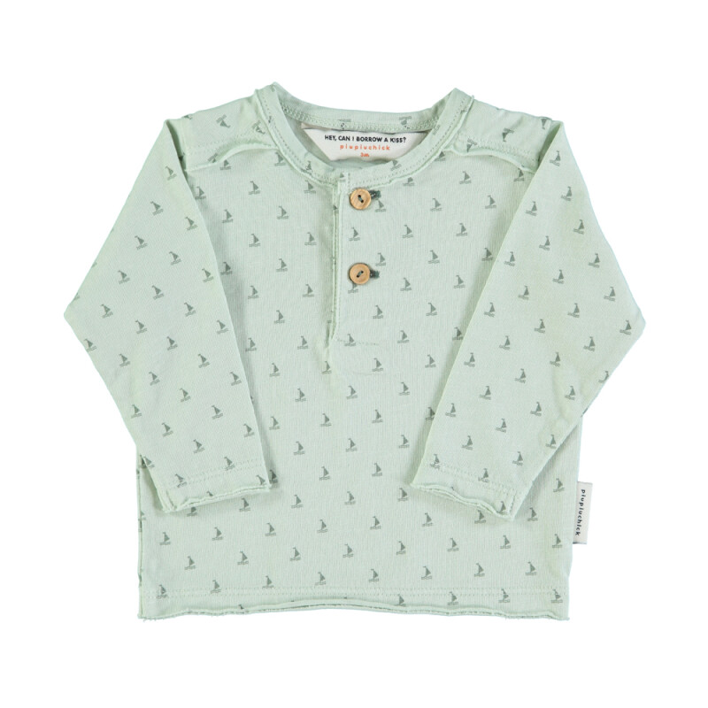 Remera manga larga mini veleros verde PiuPiuchick 3 años Remera Manga Larga Mini Veleros Verde Piupiuchick 3 Años