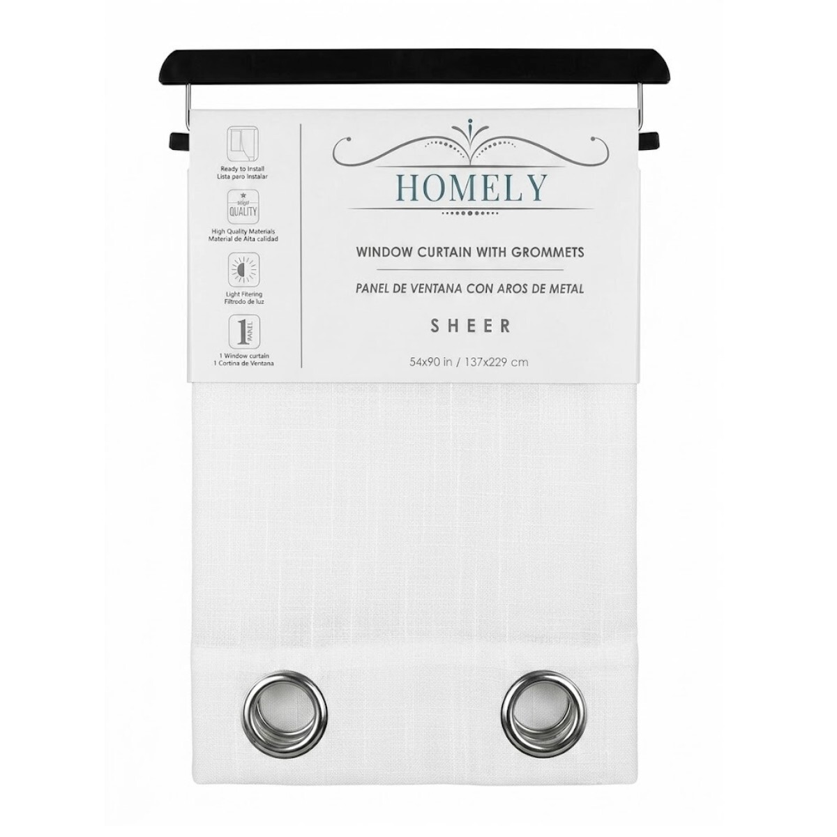 CORTINA VISILLO BOHEMIA BLANCO 137X229CM 
