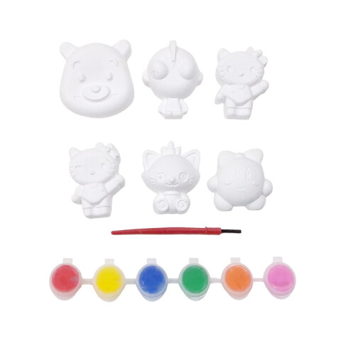 Kit de figuras de yeso para pintar DIY 6pcs Kit De Figuras De Yeso Para Pintar Diy 6pcs