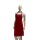 Delantal con peto, bolsillos y cuello ajustable Rojo