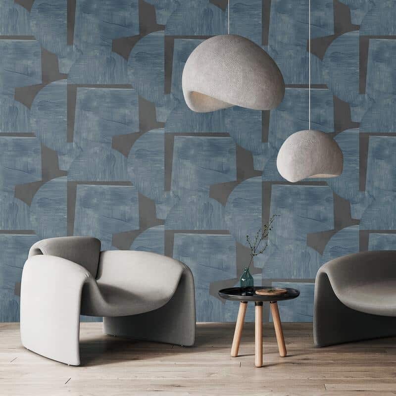 Empapelado Geometric Blue