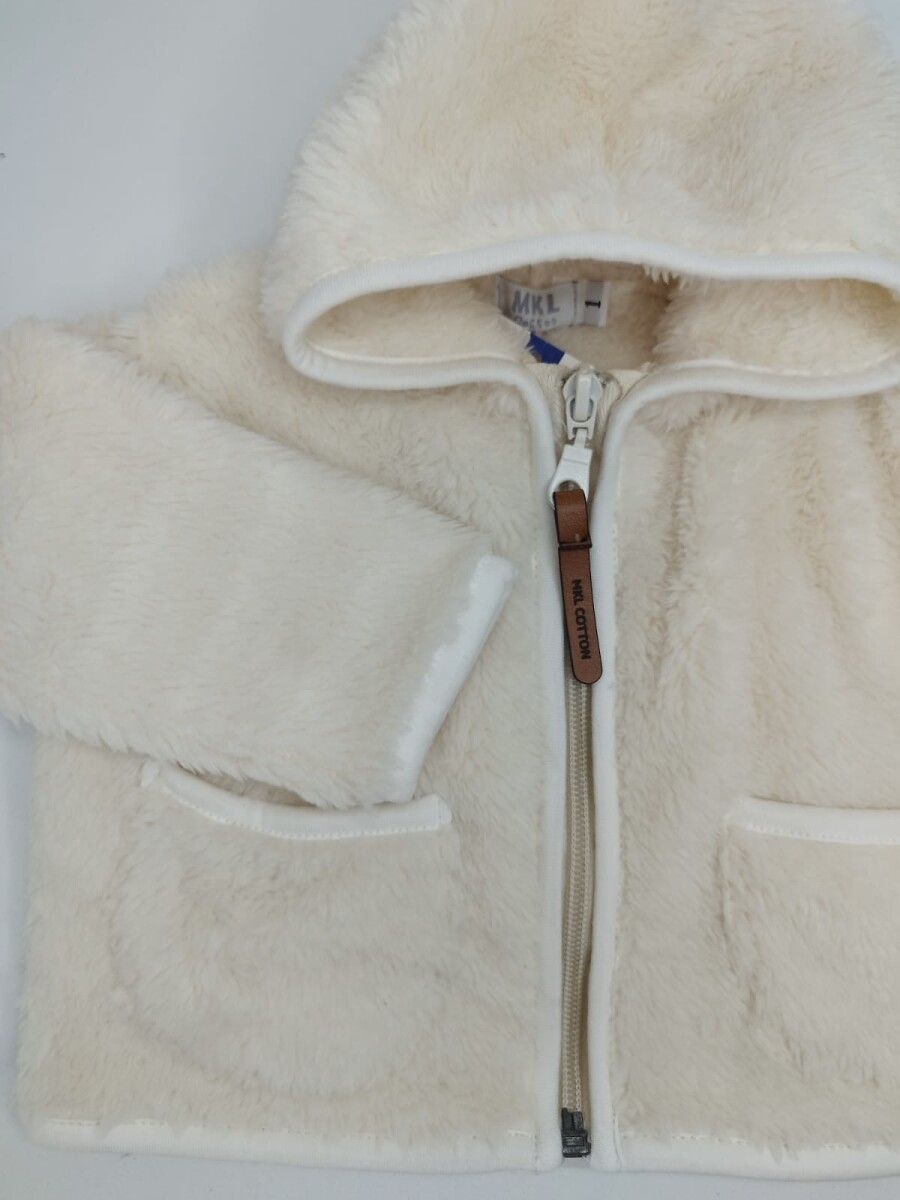 Campera sherpa bebé beige 