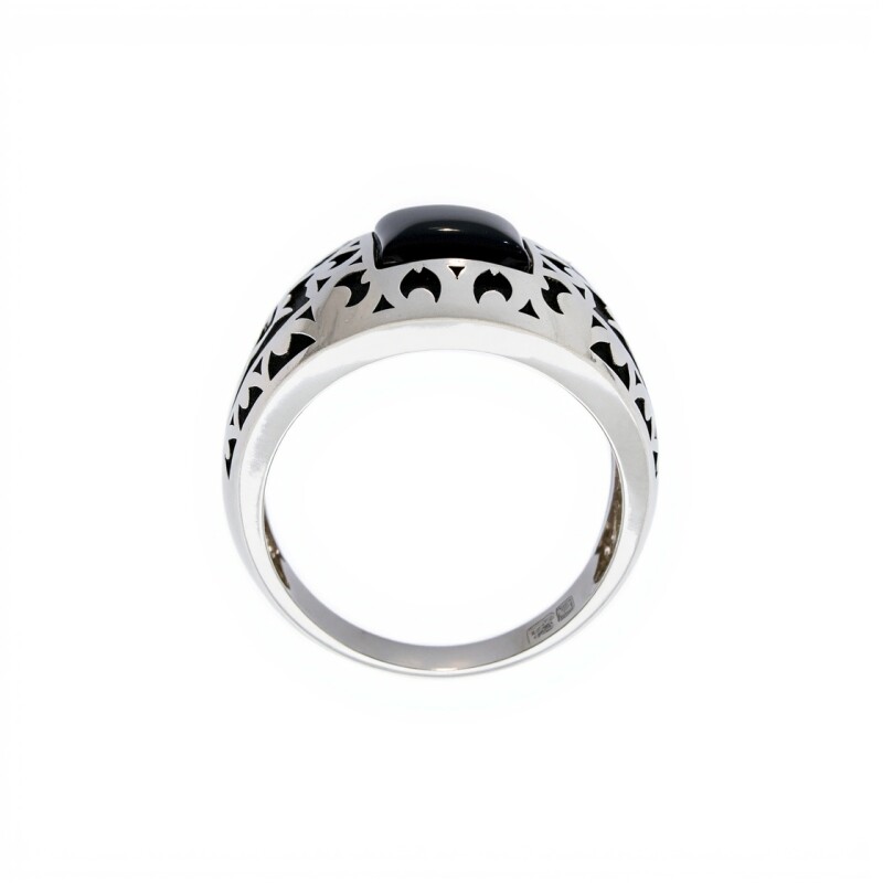 Anillo Labrado-Plata 925-Piedra Onix-AN3340 conpiedra
