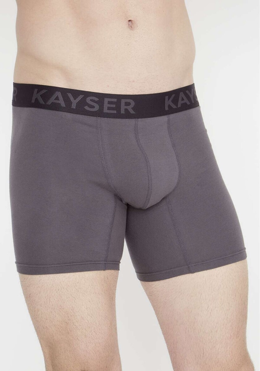 93-400 boxer largo liso - Gris oscuro 