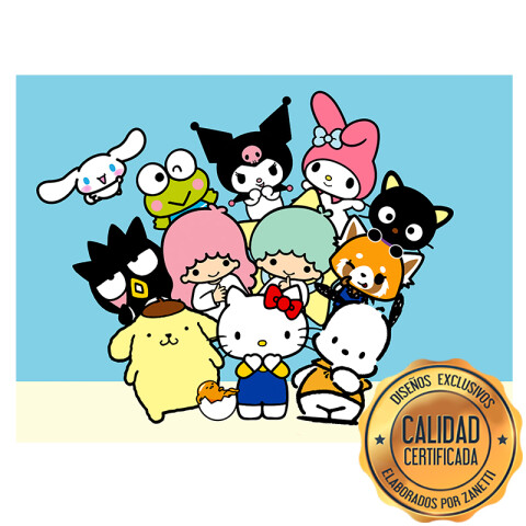 Lámina Hello Kitty Amigos Rect.