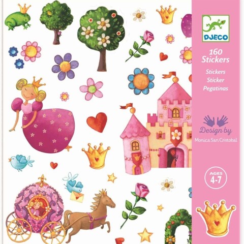 Set de 160 stickers Princesas