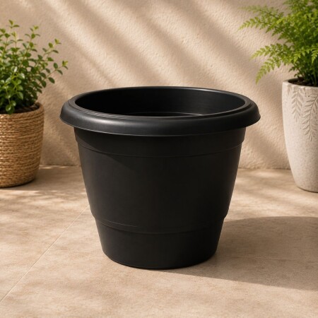 Maceta de Plastico Redonda 38cm 21,5 litro Negro Maceta de Plastico Redonda 38cm 21,5 litro Negro