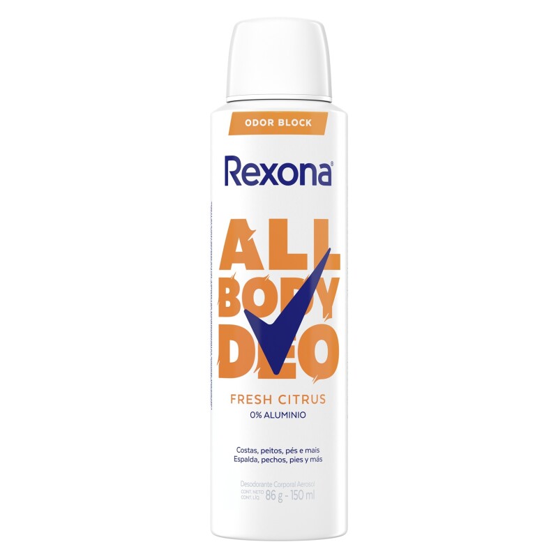 Desodorante Aerosol Rexona All Body Fresh Citrus 150 Ml. Desodorante Aerosol Rexona All Body Fresh Citrus 150 Ml.