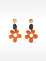 Pendientes Largos Flor multicolor