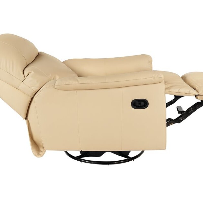 POLTRONA ASPEN - TAPIZADA EN CUERO - COLOR BEIGE - RECLINADO MANUAL. POLTRONA ASPEN - TAPIZADA EN CUERO - COLOR BEIGE - RECLINADO MANUAL.