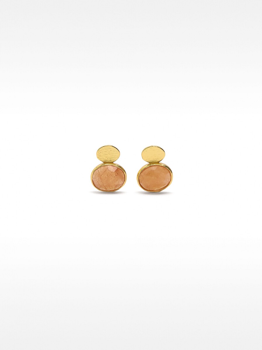 Pendientes Con Piedra - Plata De Ley 925 - rosa 