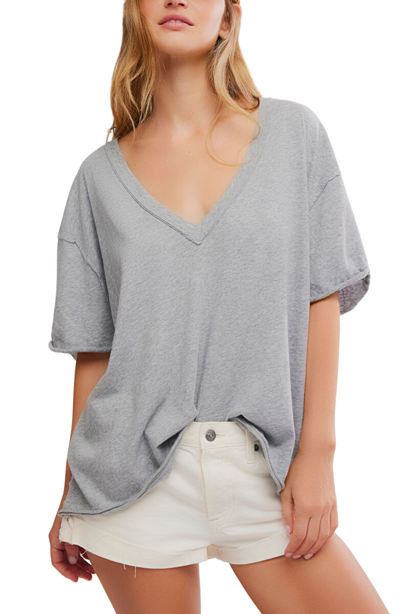Camiseta Nina V Gris