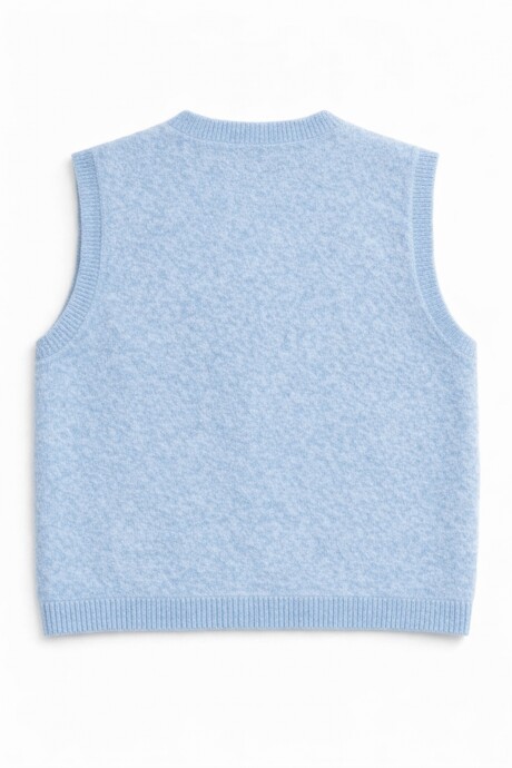 Chaleco Escila Bordado Celeste