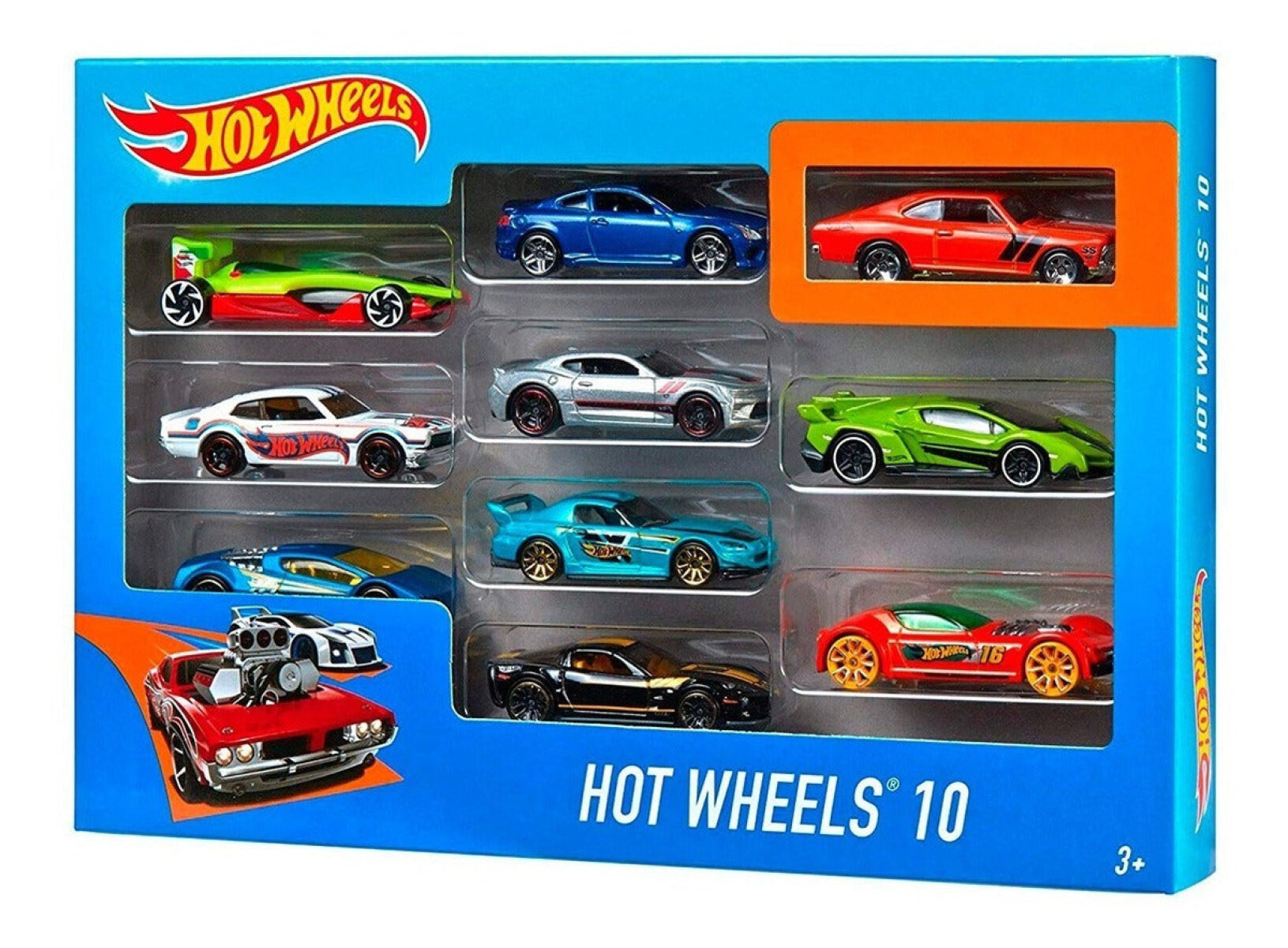 Hot Wheels Pack De 10 Autos Originales 