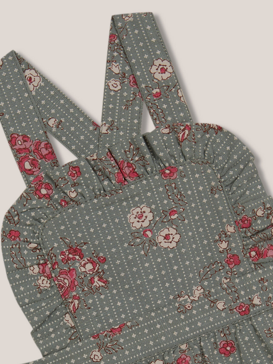 Rana Estampada Con Volantes Verde