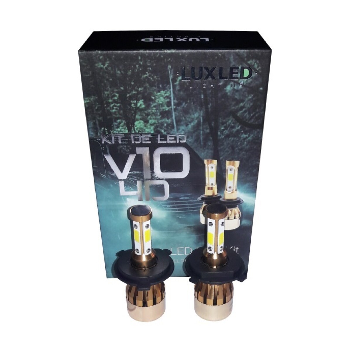 KIT LED H4 V10 4 CARAS 56.000LM - 6500K 