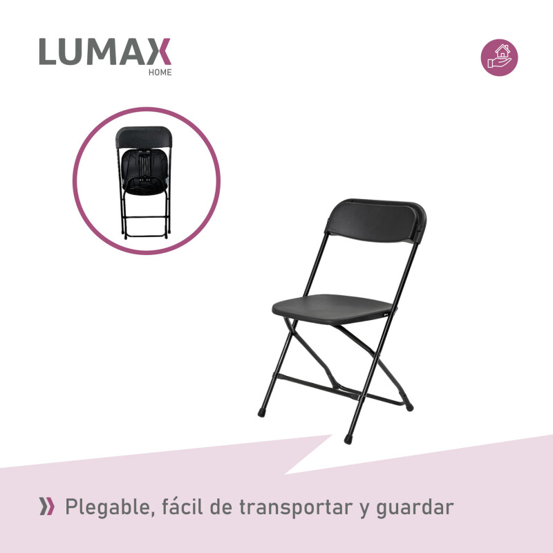 Set de 2 Sillas Lumax de Jardin Plegable Portable Set de 2 Sillas Lumax de Jardin Plegable Portable
