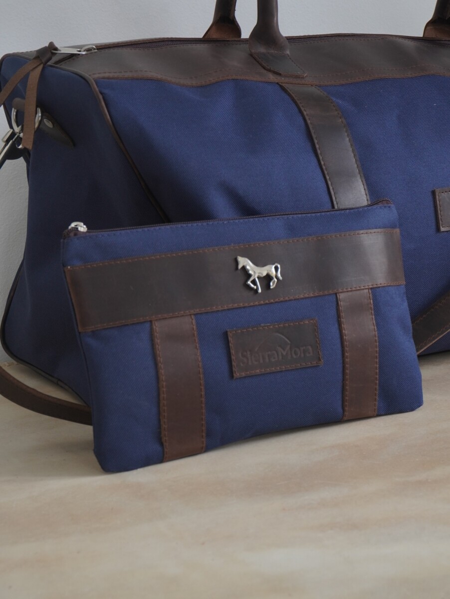 Sobre Cartuchera Mustang - Chocolate / Azul 