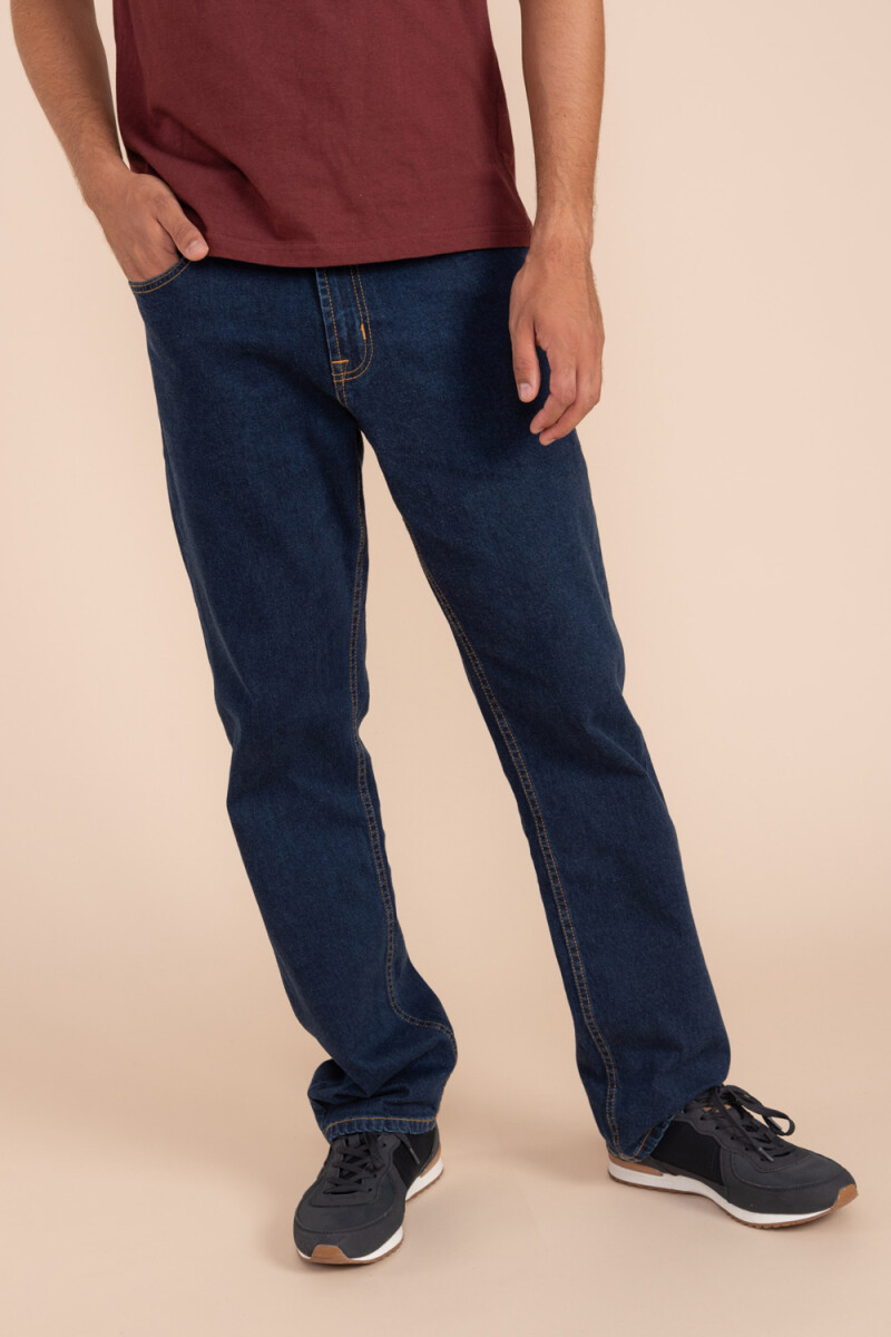 Pantalón de Jean Clásico Azul Oscuro