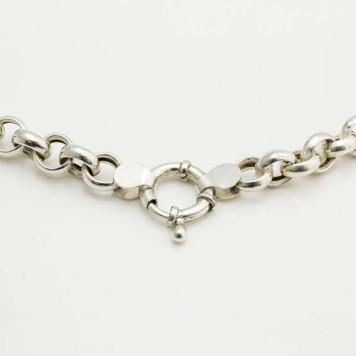 Cadena Rolo De Plata 925, Con Cierre Marinero - Largo 45 Cm 