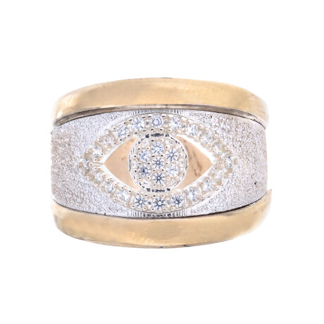 Anillo de Plata y Double OJO TURCO con circonias Anillo de Plata y Double OJO TURCO con circonias