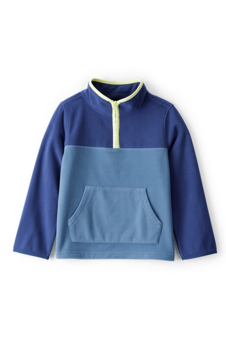 Buzo de micropolar, diseño colorblock Sin color