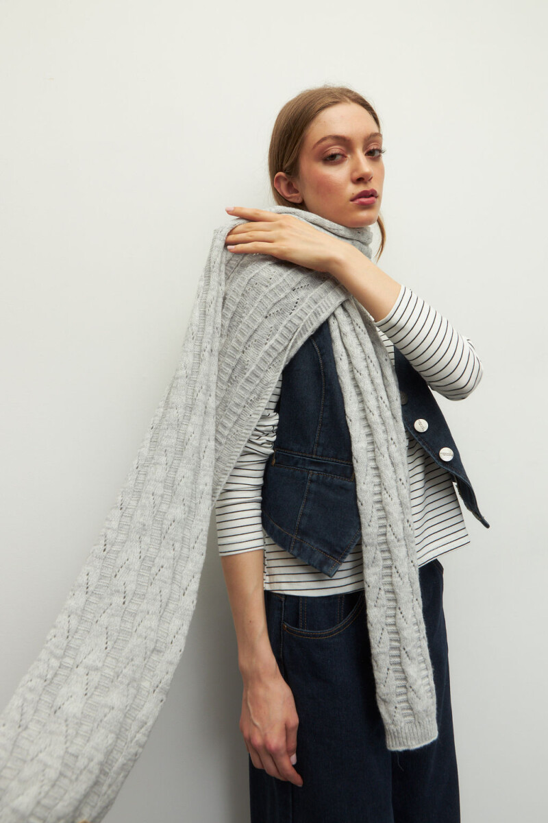 BUFANDA MOSS Gris Melange