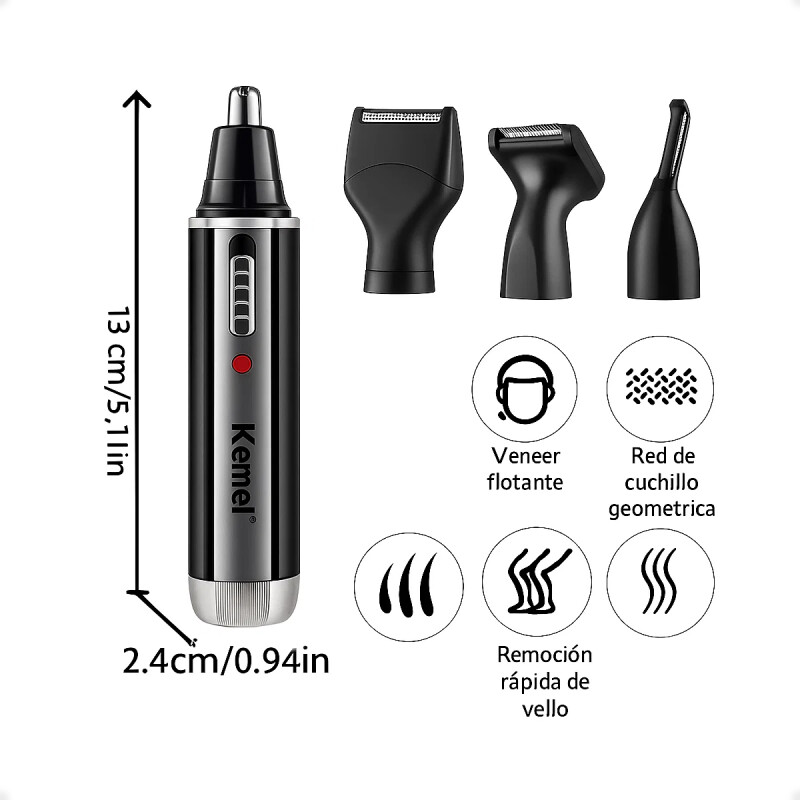Afeitadora Kemei 4 En 1 Recargable Depiladora Barba Ceja Nariz Oreja Afeitadora Kemei 4 En 1 Recargable Depiladora Barba Ceja Nariz Oreja