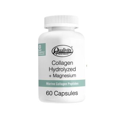 Collagen Hydrolyzed + Magnesium Qualivits 60 Cápsulas. Collagen Hydrolyzed + Magnesium Qualivits 60 Cápsulas.