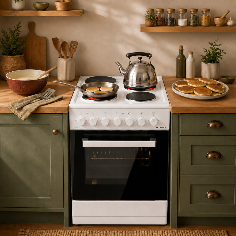Cocina Electrica James 4 Discos Blanca C 801AR TKS Cocina Electrica James 4 Discos Blanca C 801AR TKS