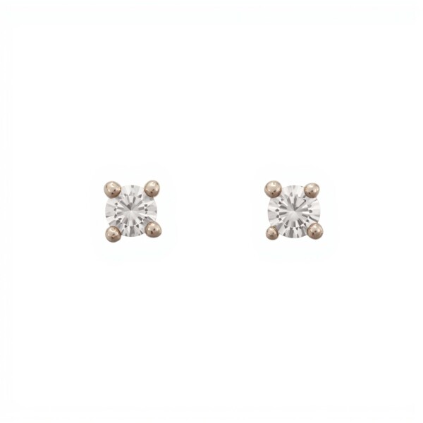 Caravanas Cuadrado-Plata 925-Piedra Zirconia-CA3102 conpiedra