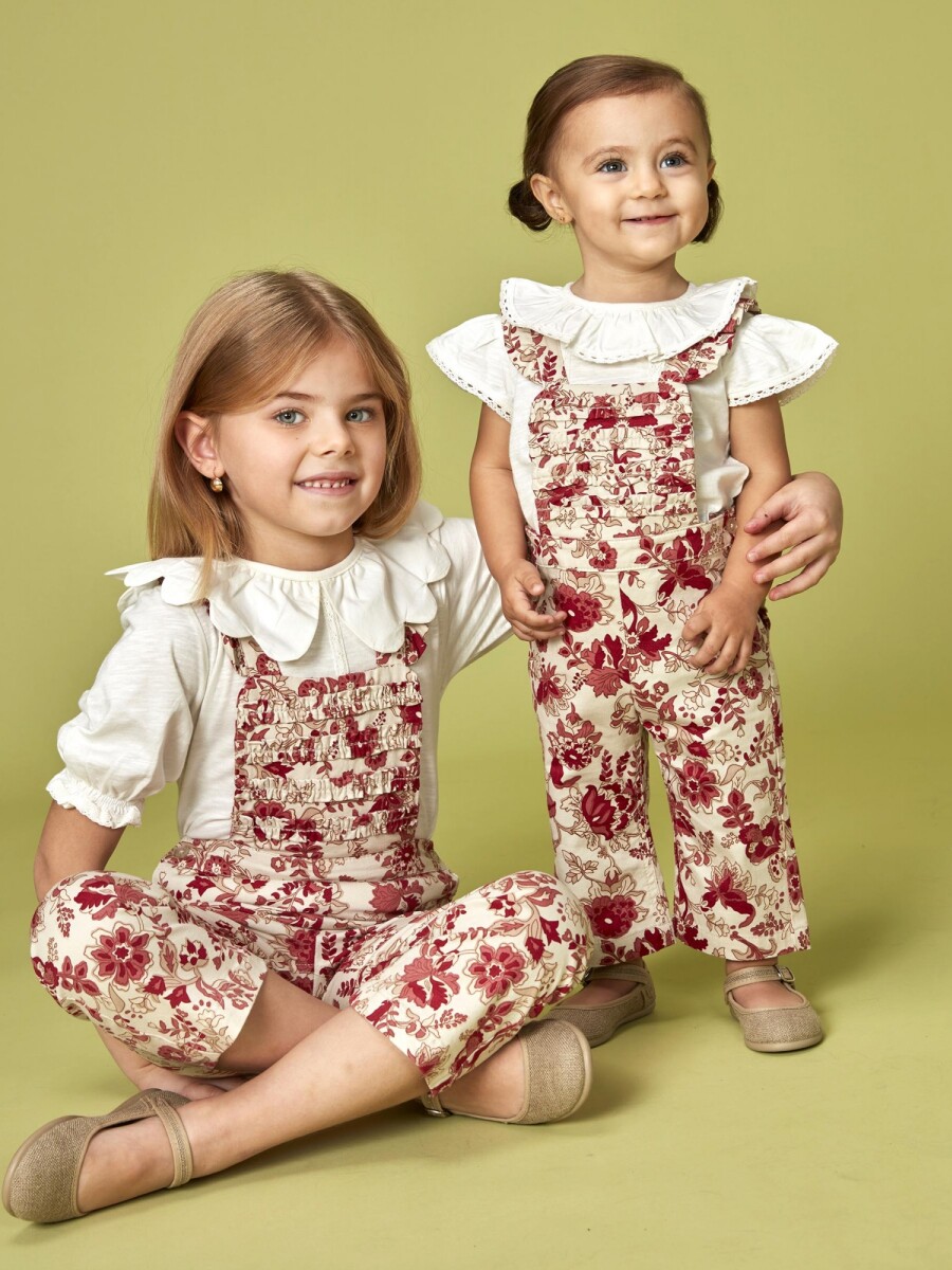 Pantalon Con Tirantes Rosa