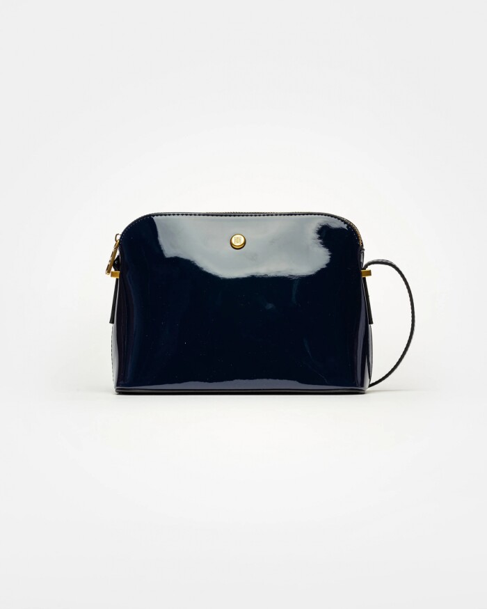 Bandolera Dyna en efecto charol Marine Blue