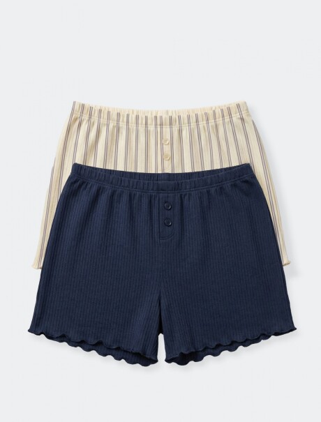 CONJUNTO DE 2 SHORTS DE PIJAMA MULTICOLOR
