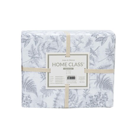 Juego de Sábanas King Home Class 180 hilos - Hojas Grises Juego de Sábanas King Home Class 180 hilos - Hojas Grises