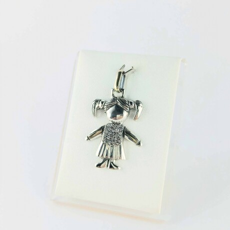 Colgante de plata 925 y double en oro 18 ktes con circonia. Línea Kids Colgante de plata 925 y double en oro 18 ktes con circonia. Línea Kids