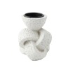PORTA VELA CERAMICA BLANCA 8.5X9.5CM Unica