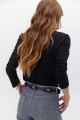 REMERA V DOBLE M/L NEGRO