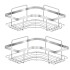 Set X2 Estantes Esquinero Organizador Baño Ducha Y Adhesivos Linea Premium Imback Color Plateado Set X2 Estantes Esquinero Organizador Baño Ducha Y Adhesivos Linea Premium Imback Color Plateado