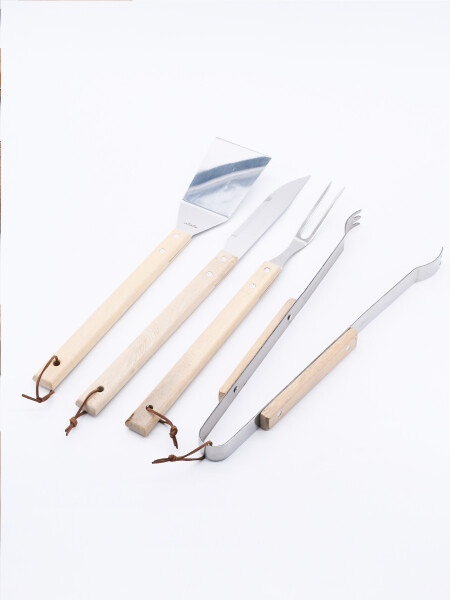 SET ASADOR PACK X 4 MARRON