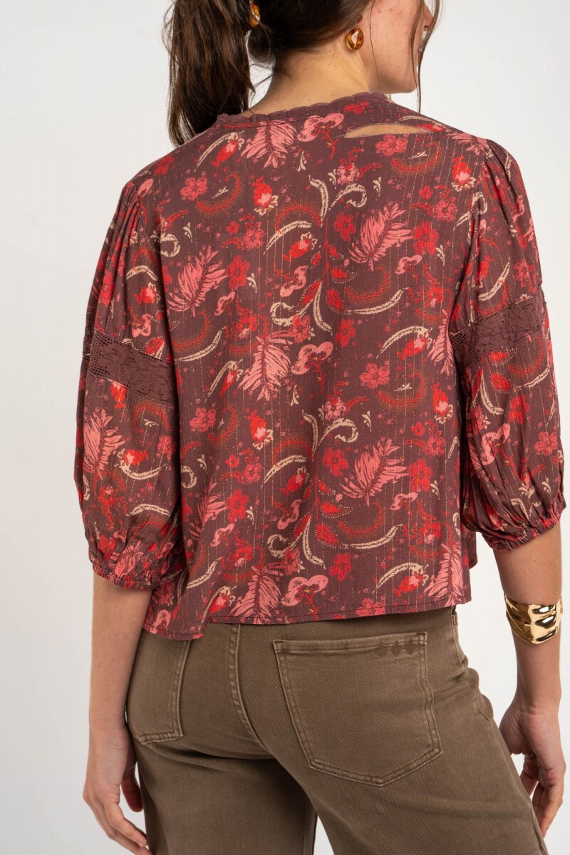 Blusa Estampada Manga Larga Print