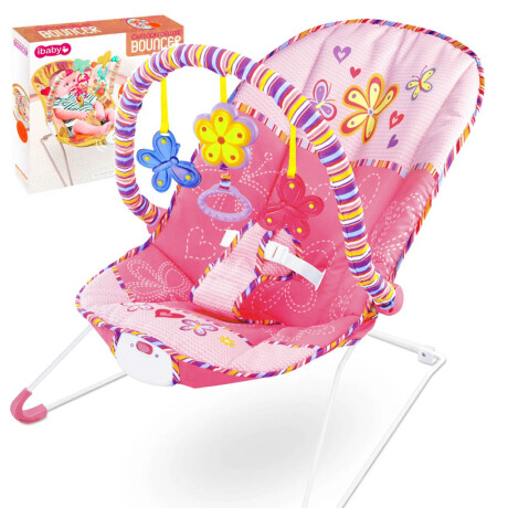 Silla Mecedora Bouncer Para Bebe C/Vibración Sonido Rosa