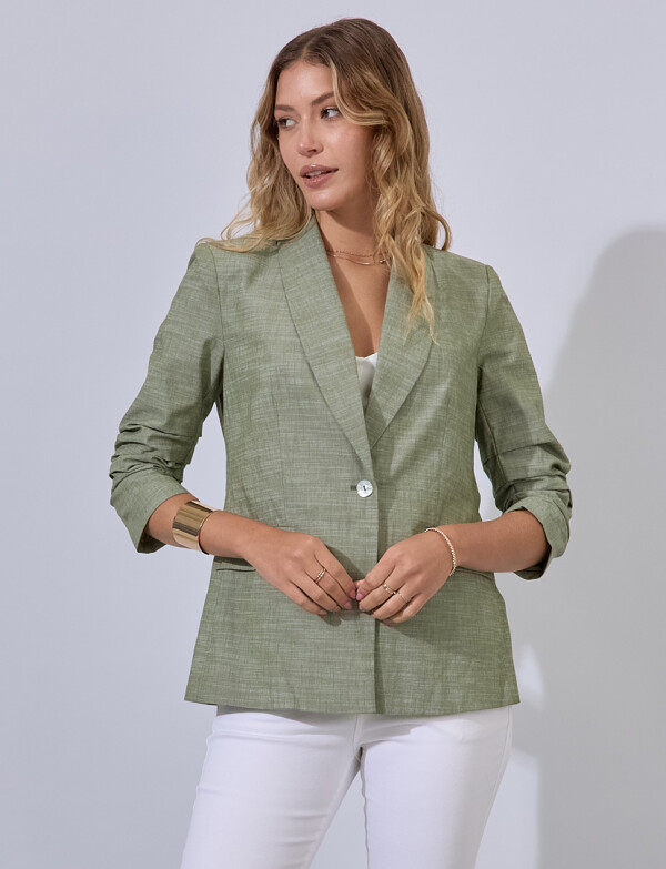 Blazer Manga Frunces VERDE