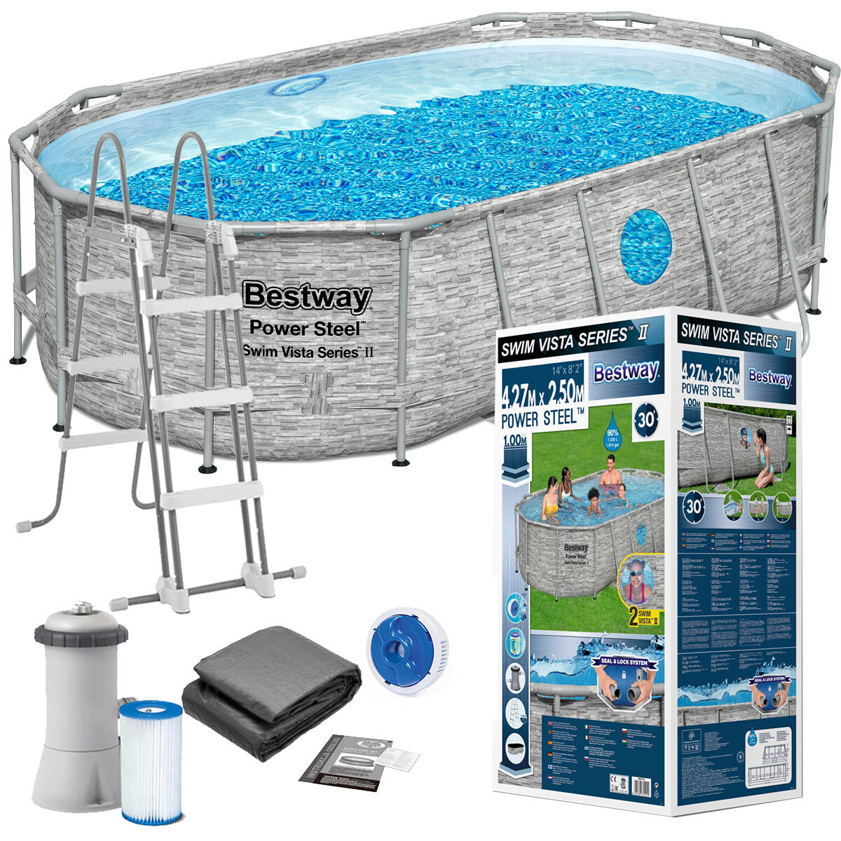 Piscina Bestway Rattan 7250 L Estructural 427x250cm - Bsw056714 